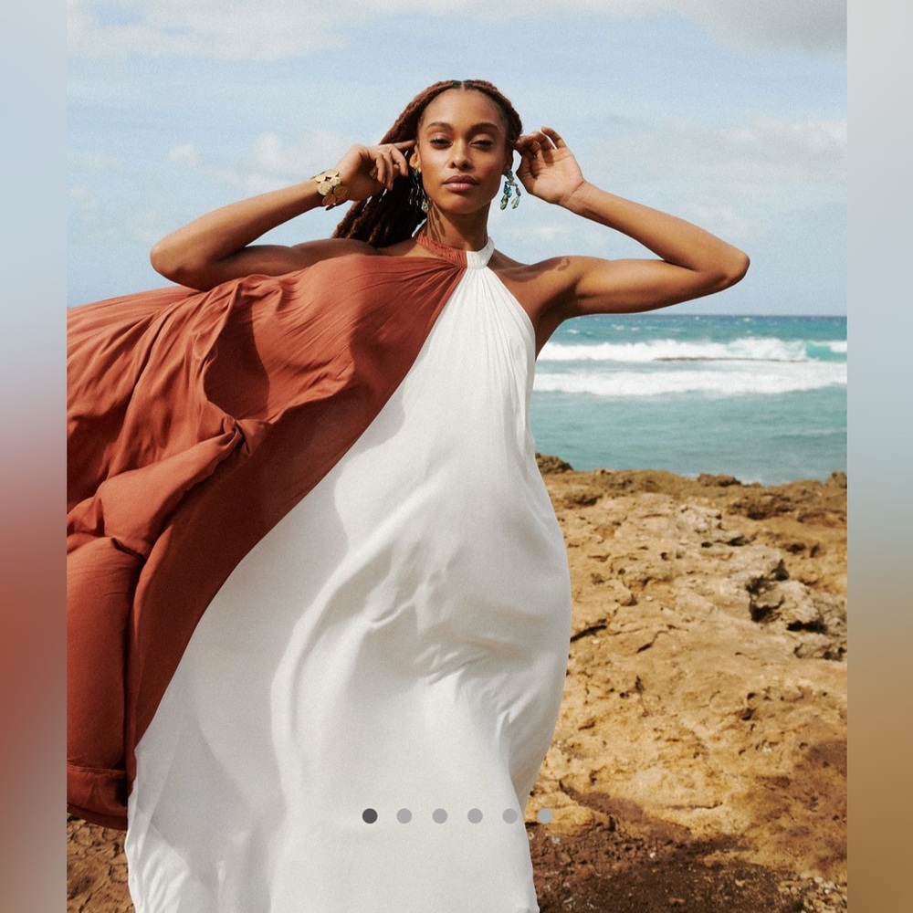Anthropologie Colorblock Maxi Dress XS